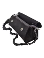 کیف دوشی تمام چرم طبیعی دسته بافتی - تصویر 7